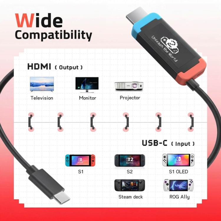 Lemorele Dockningsstation L100 USB-C med HDMI 4K och PD-laddning / USB-C-hubb / Multiportadapter