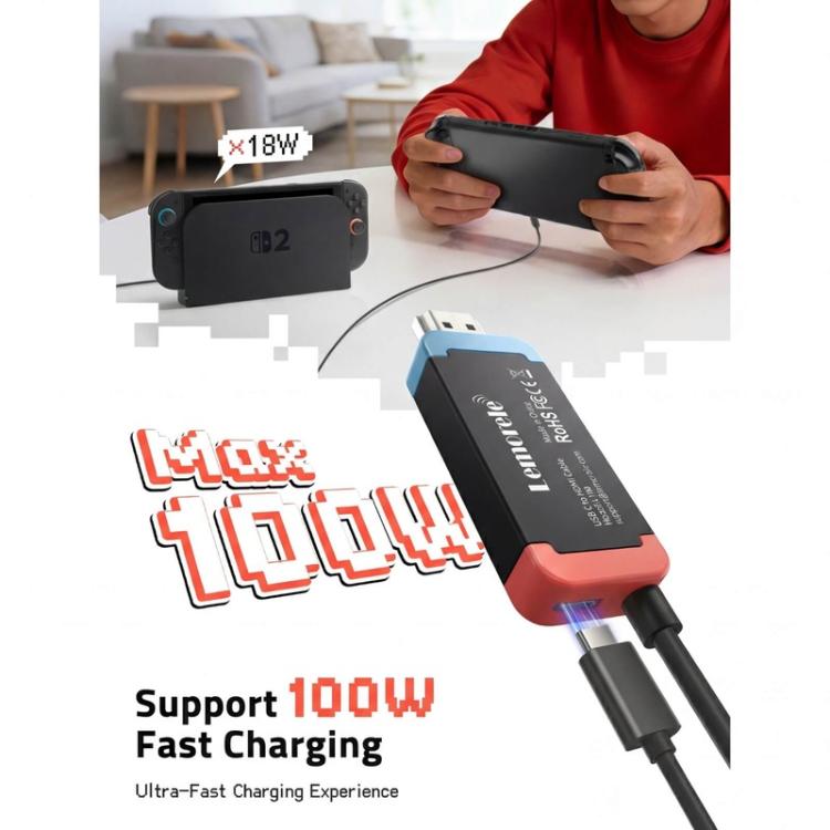Lemorele Dockningsstation L100 USB-C med HDMI 4K och PD-laddning / USB-C-hubb / Multiportadapter