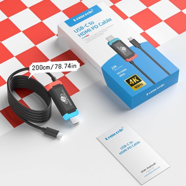 Lemorele Dockningsstation L100 USB-C med HDMI 4K och PD-laddning / USB-C-hubb / Multiportadapter