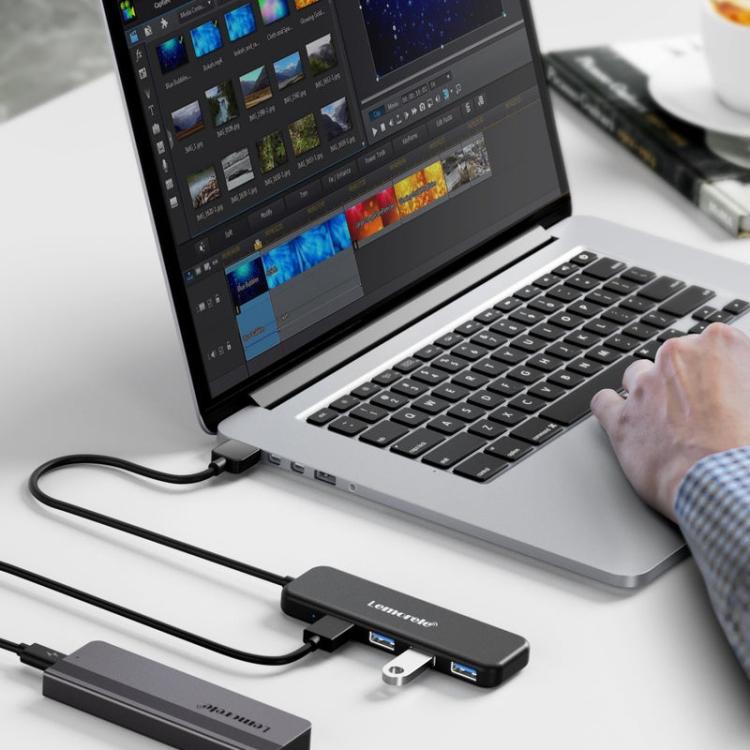 Lemorele USB-C Hubb TC55 4-i-1 med HDMI och 100W PD / USB-C-docka / Multiportadapter