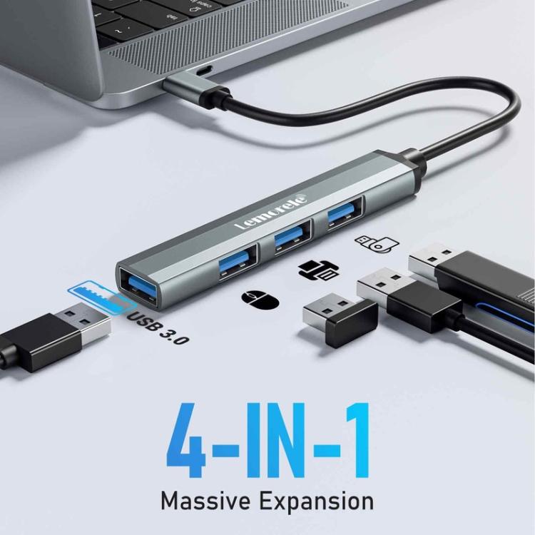 Lemorele Dockningsstation TC57 4-i-1 med HDMI 4K och 100W PD / USB-C-hubb / Multiportadapter
