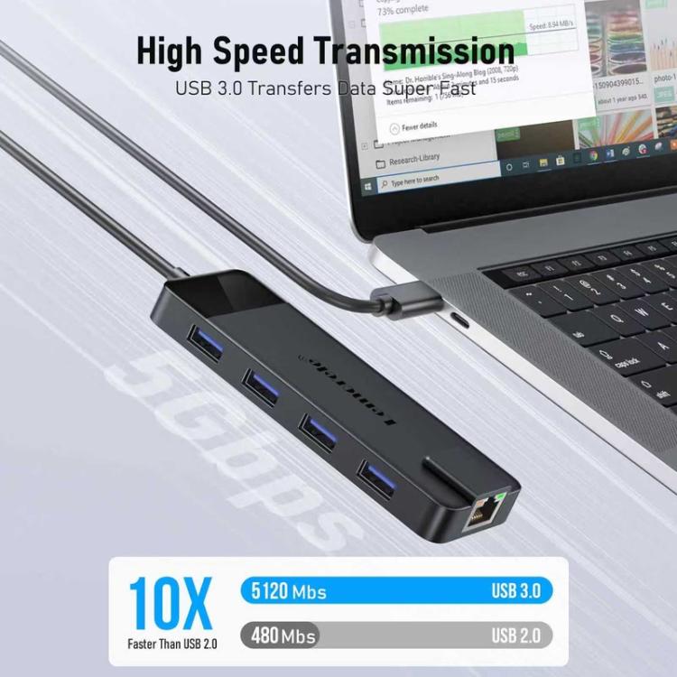 Lemorele Dockningsstation TC93 10-i-1 med HDMI, Gigabit Ethernet och PD-laddning / Docka / USB-hubb
