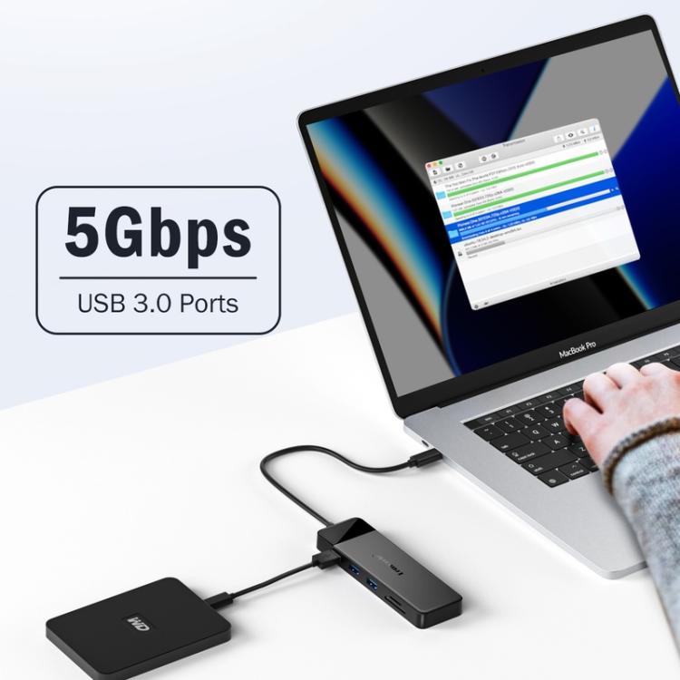 Lemorele Dockningsstation TC94 10-i-1 med dubbel HDMI, VGA och 100W PD / USB-C-docka / AV-hubb
