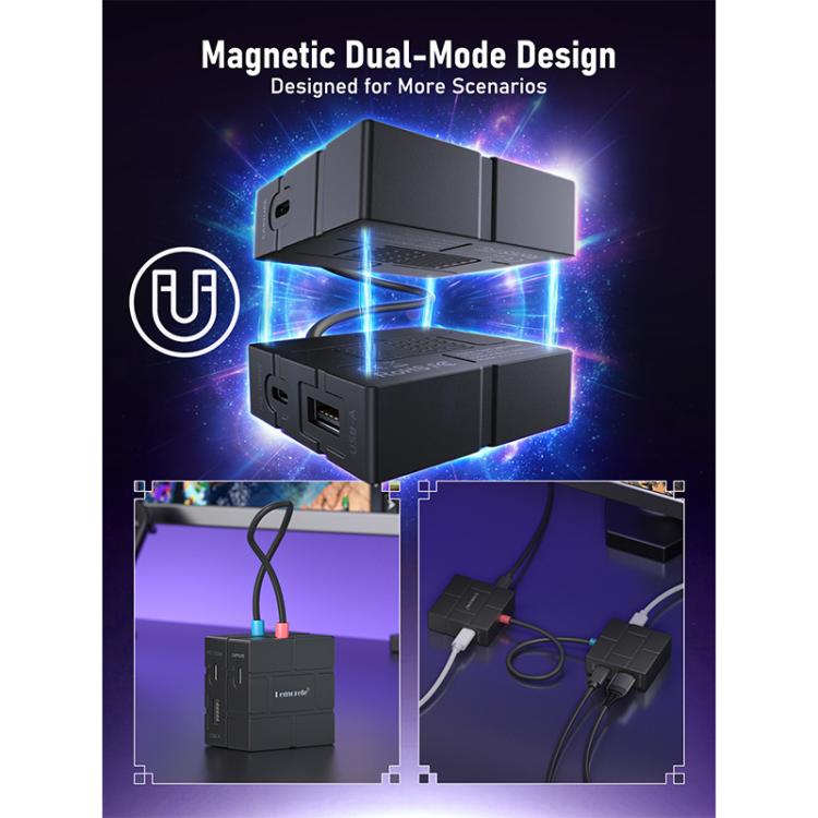Lemorele Videoinspelningskort AC12 Mini HDMI till USB-C med loop out / Videograbber / USB-kort