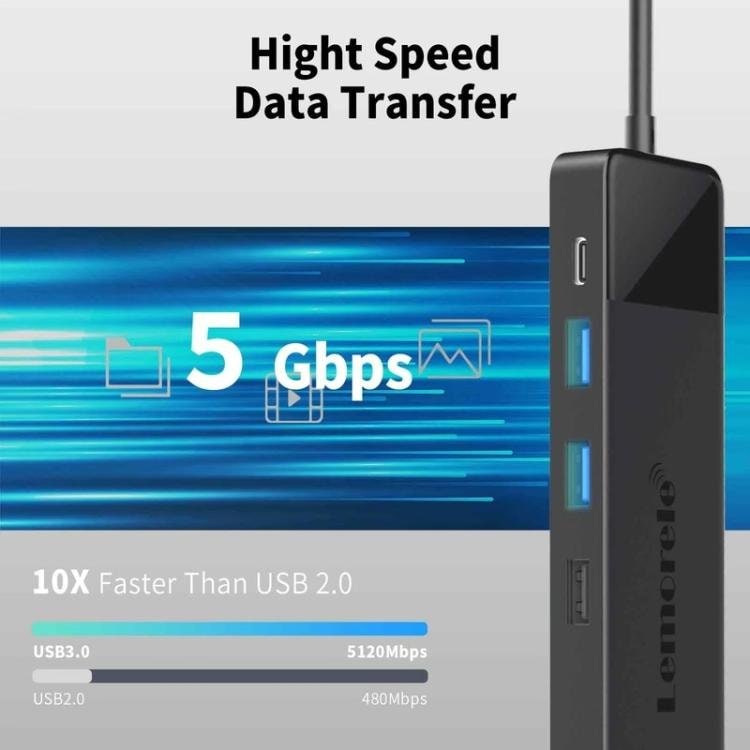 Lemorele Dockningsstation TC100 13-i-1 med HDMI, Gigabit Ethernet och PD-laddning / Dock / Hubb