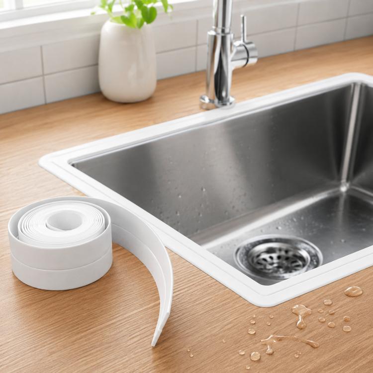Självhäftande tätningslist / fogtejp för badrum och kök 3,7 cm×1,5 m – Vit