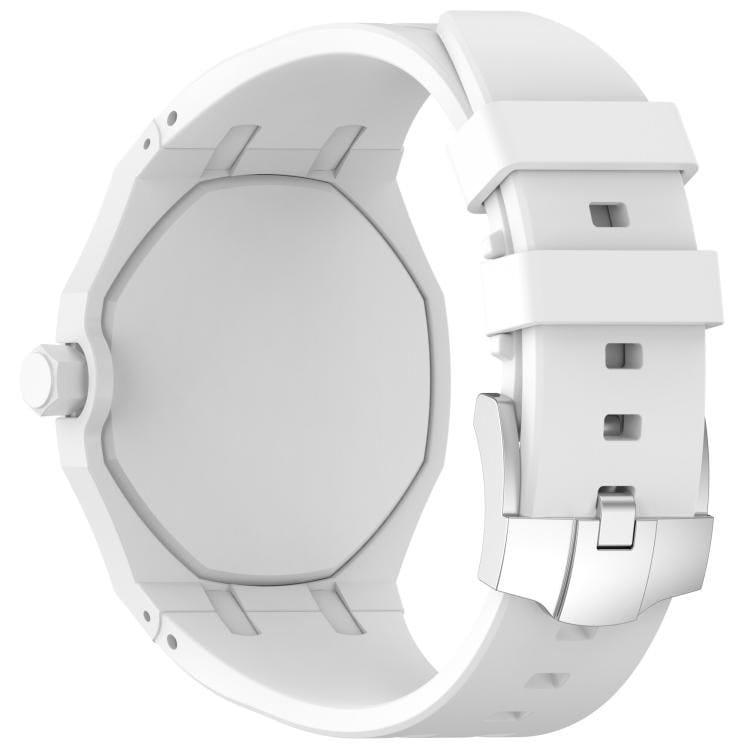 Klockarmband i silikon till Swatch Royal Pop / Audemars Piguet / silikonarmband med stiftspänne – Vit
