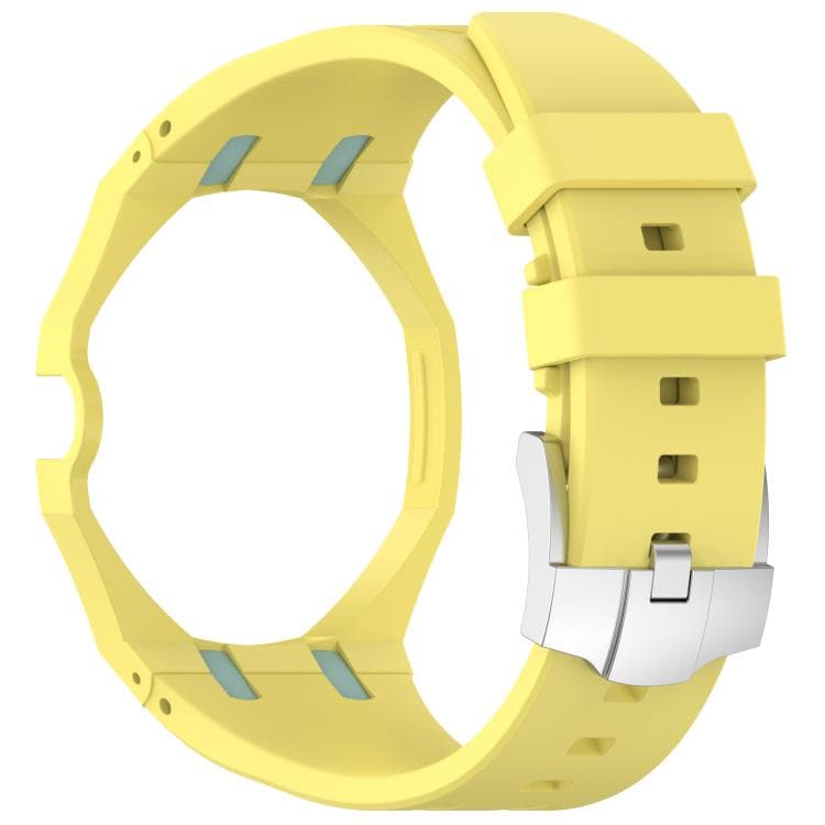 Klockarmband i silikon till Swatch Royal Pop / Audemars Piguet / silikonarmband med stiftspänne – Gul/Blå