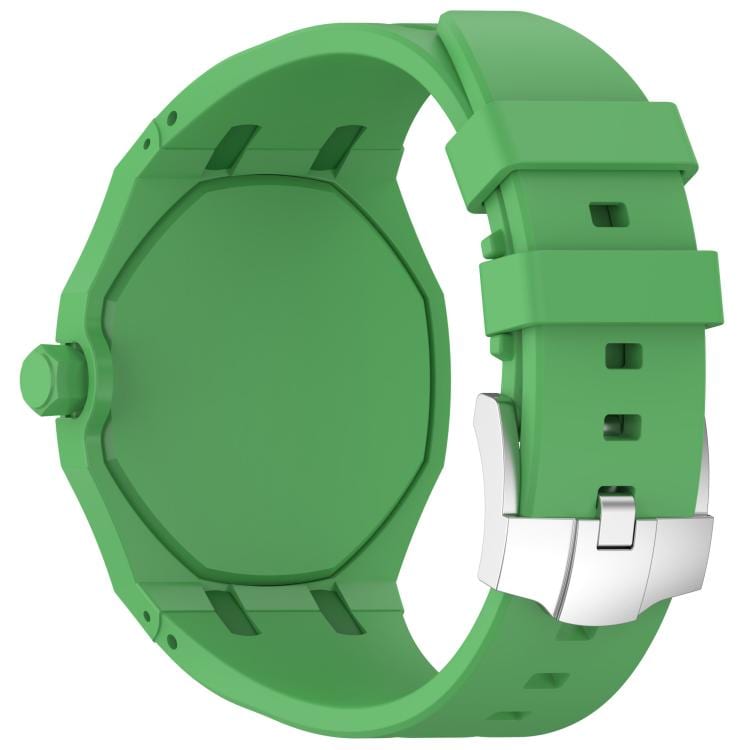 Klockarmband i silikon till Swatch Royal Pop / Audemars Piguet / silikonarmband med stiftspänne – Grön
