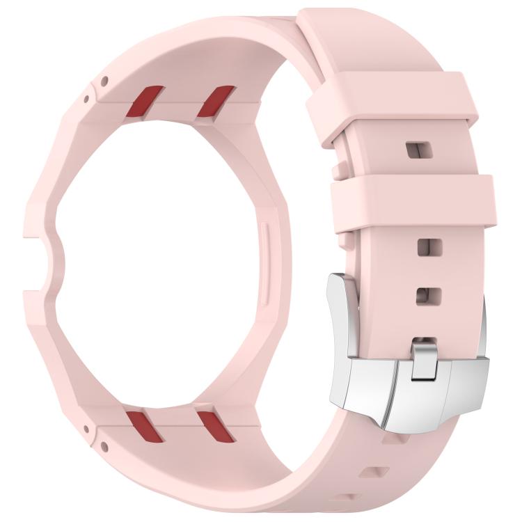 Klockarmband i silikon till Swatch Royal Pop / Audemars Piguet / silikonarmband med stiftspänne – Rosa/Röd