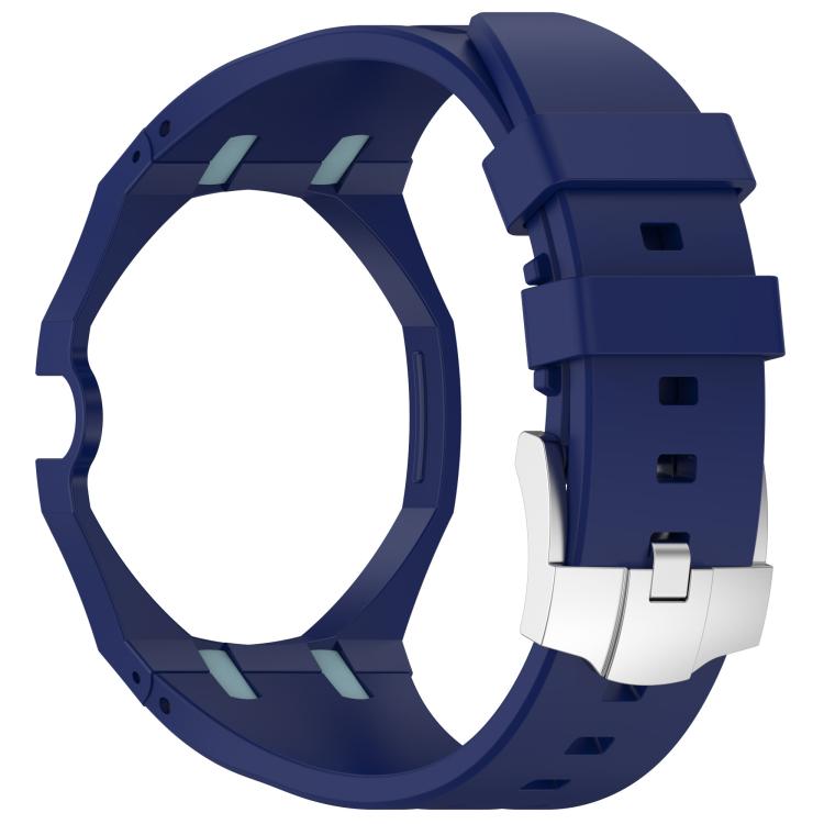 Klockarmband till Swatch Royal Pop / Audemars Piguet / silikonarmband med stiftspänne – Mörkblå/Ljusblå