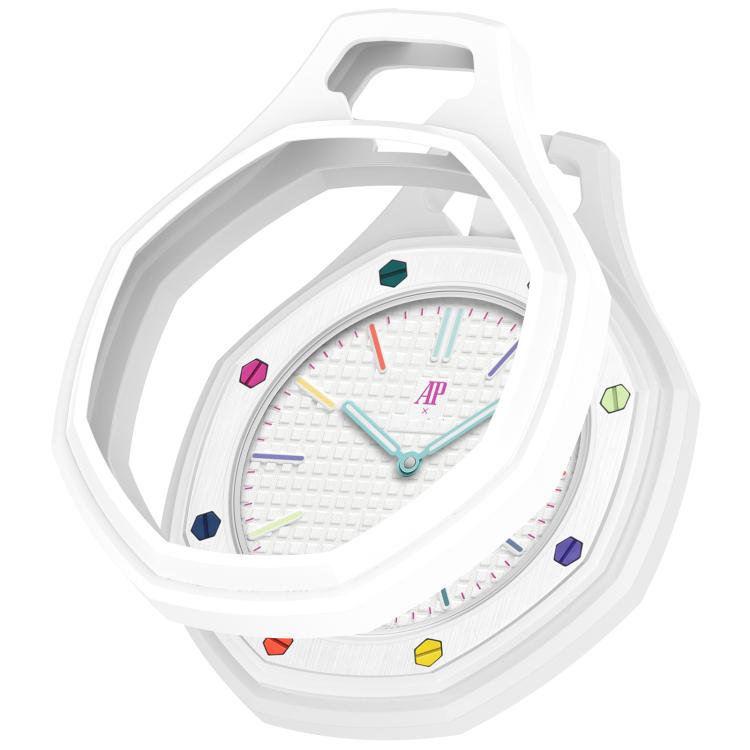 Skyddsskal till Swatch Royal Pop / Audemars Piguet / mjukt silikonskal för klocka – Vit