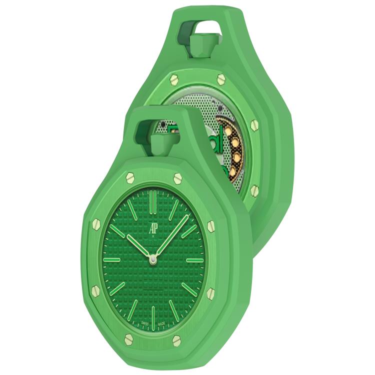 Skyddsskal till Swatch Royal Pop / Audemars Piguet / mjukt silikonskal för klocka – Limegrön