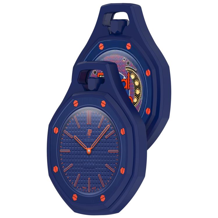 Skyddsskal till Swatch Royal Pop / Audemars Piguet / mjukt silikonskal för klocka – Mörkblå