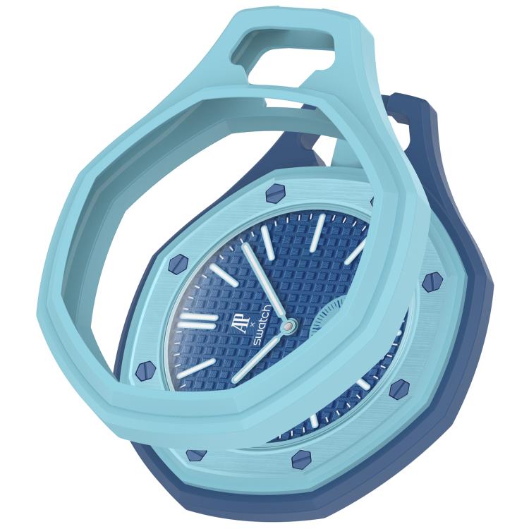 Skyddsskal till Swatch Royal Pop / Audemars Piguet / mjukt silikonskal för klocka – Himmelsblå