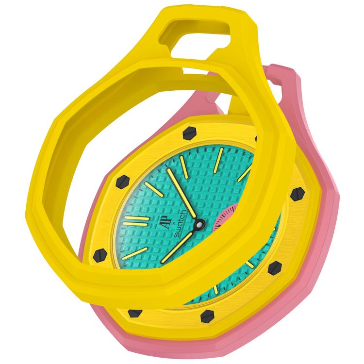 Skyddsskal till Swatch Royal Pop / Audemars Piguet / mjukt silikonskal för klocka – Gul