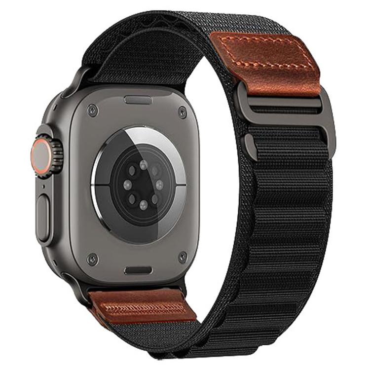 Klockarmband i nylon till Apple Watch 44/45/46/49mm - Svart / Alpine loop / Nylonarmband
