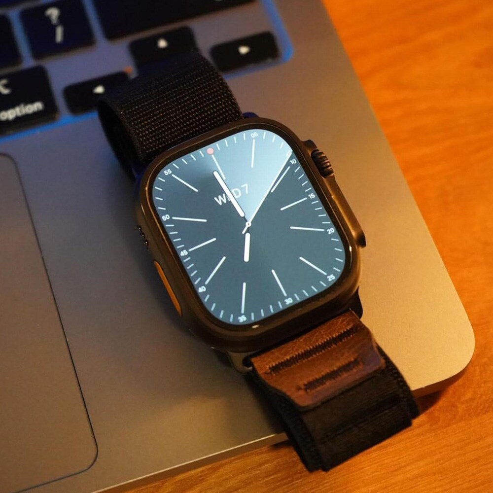 Klockarmband i nylon till Apple Watch 38/40/41/42mm - Svart / Alpine loop / Nylonarmband