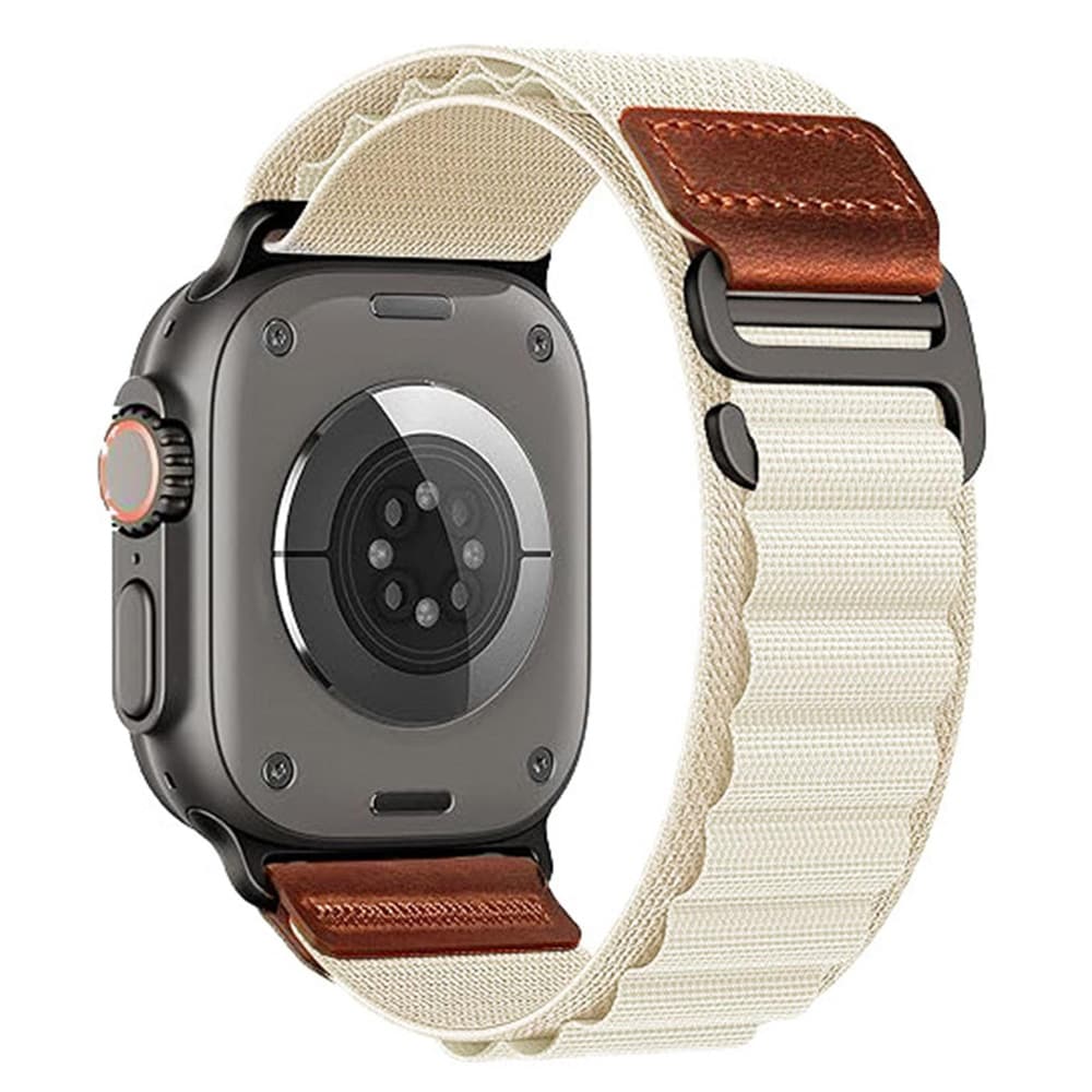 Klockarmband i nylon till Apple Watch 38/40/41/42mm - Starlight / Nylonarmband / Sportarmband