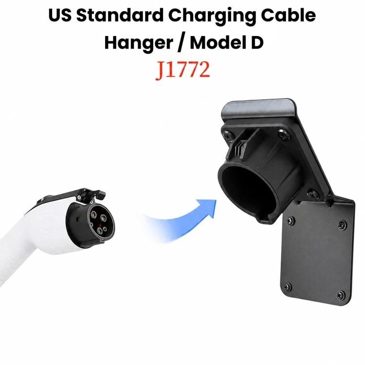 Holder for ladekontakt type 1 (J1772) / J1772-kontakt holder / Ladekontaktfeste
