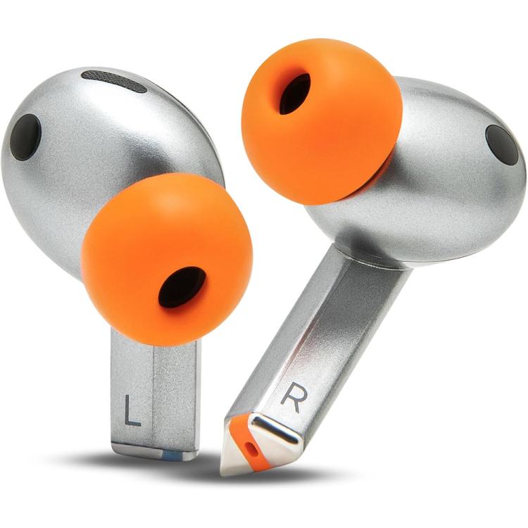 Öronkuddar i minnesskum 4 par till Galaxy Buds3/Buds4 Pro - Orange / Örontoppar
