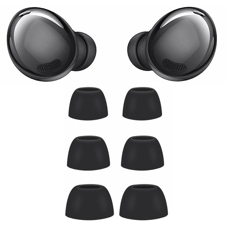 Öronkuddar i silikon 3 par till Galaxy Buds Pro - Svart / Silikontoppar / Reservpluggar