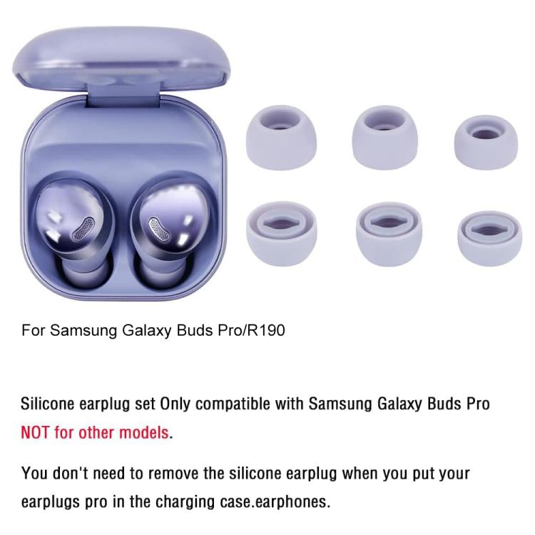 Öronkuddar i silikon 3 par till Galaxy Buds Pro - Svart / Silikontoppar / Reservpluggar