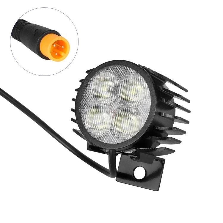 LED-strålkastare till Kukirin G2 Master / Elscooterlampa / Framlampa med signalhorn