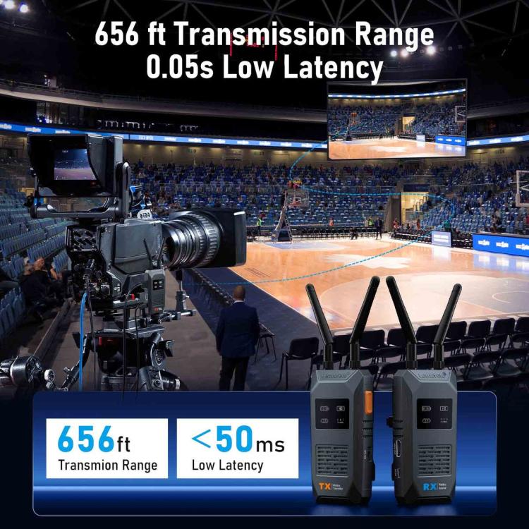 Lemorele Trådlös HDMI-sändare R1100 1080p 200m med loop out / Trådlös HDMI-länk / Videosändare