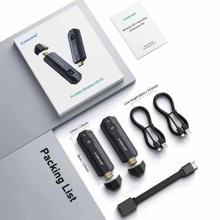 Lemorele Trådlöst HDMI-presentationskit P50 4K 50m med 8 sändare / Bildsystem / HDMI-kit