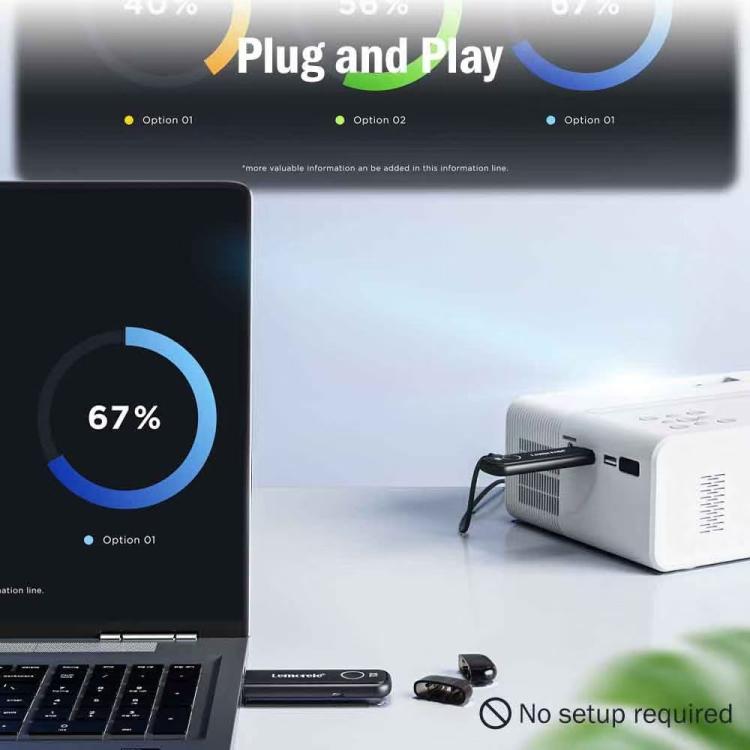 Lemorele Trådlöst HDMI-presentationskit G57 1080p 50m med 8 sändare / Bildsystem / HDMI-kit