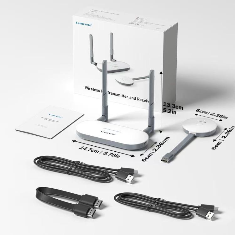 Lemorele Trådlös HDMI-sändare G52R1 1080p 50m med HDMI och VGA / Bildlänk / AV-sändare