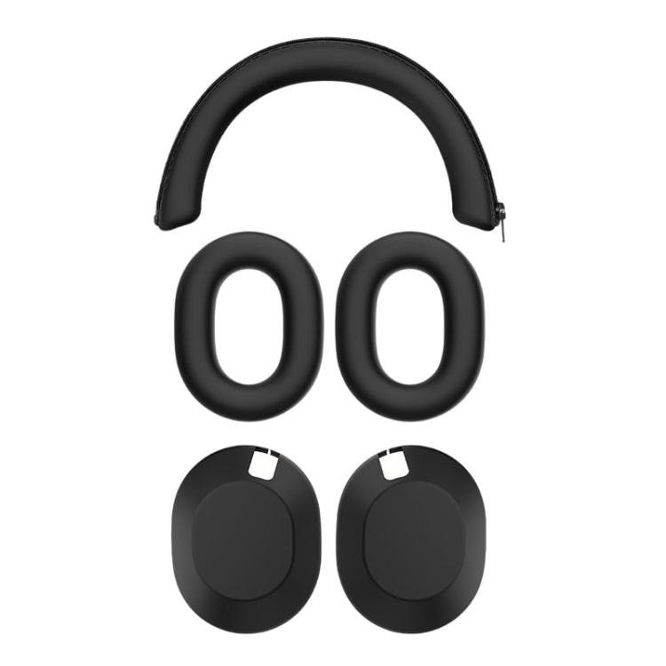 Skyddsfodral i silikon 3-i-1 till Sony WH-1000XM6 - Svart / Hörlursskydd / Silikonfodral