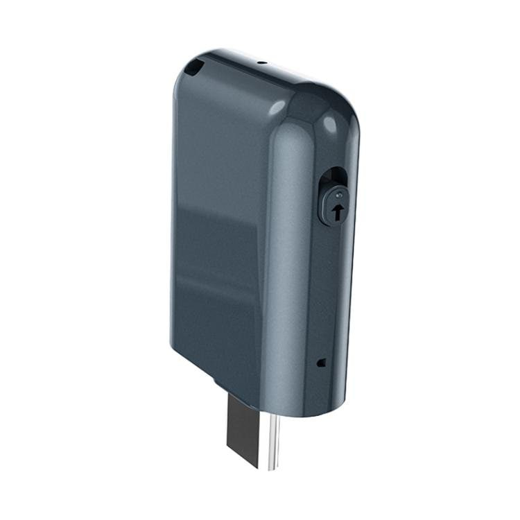 AI-diktafon med USB-C 16GB - Mörkblå / Bärbar röstinspelare / USB-minne med inspelning