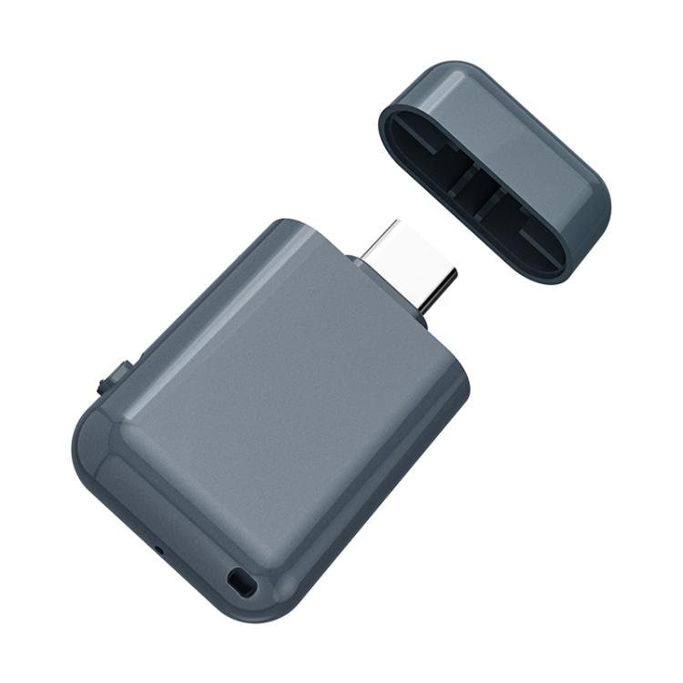 AI-diktafon med USB-C 16GB - Mörkblå / Bärbar röstinspelare / USB-minne med inspelning