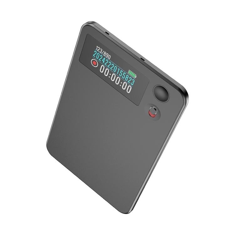 AI-diktafon ultratunn med 0,96" display 16GB - Svart / Röstinspelare / Inspelningsenhet