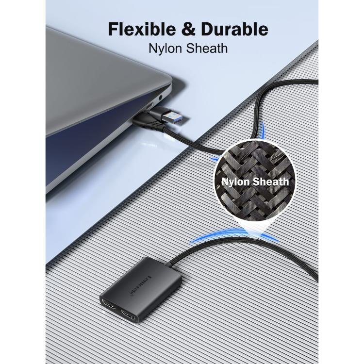 USB och USB-C till HDMI-adapter HD10 / HDMI-konverterare / Bildskärmsadapter för dator