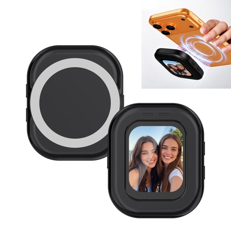 Magnetisk selfiespegel för mobil vloggning - Svart / Vloggmonitor / Selfieskärm för mobil