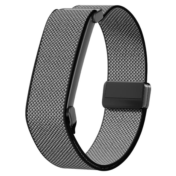 Klockarmband i elastisk nylon till Fitbit Air - Svart / Nylonarmband / Armband till Fitbit