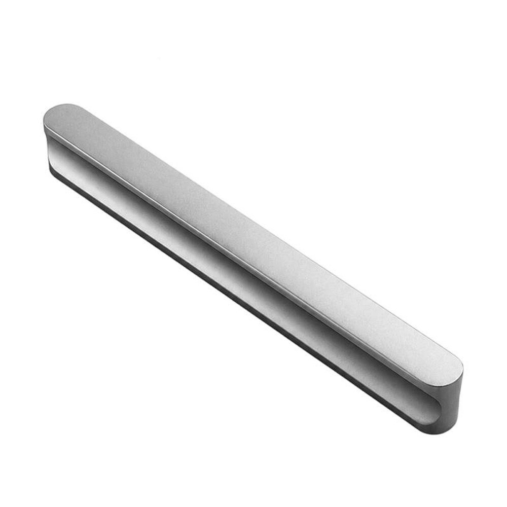 Handtag i aluminium till garderobsdörr 11cm - Grå / Möbelhandtag / Skåphandtag