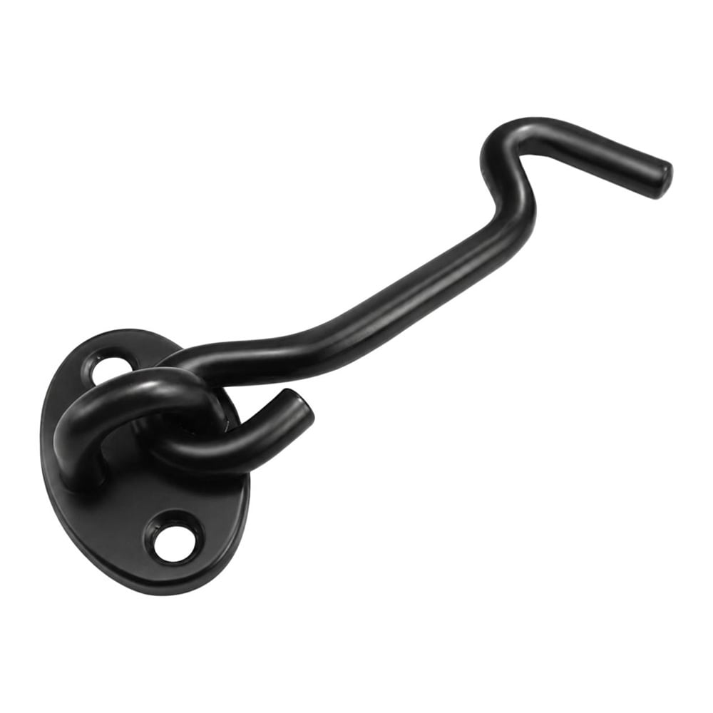 Fönster- och dörrhake i rostfritt stål 10cm - Svart / Dörrhake / Fönsterhake