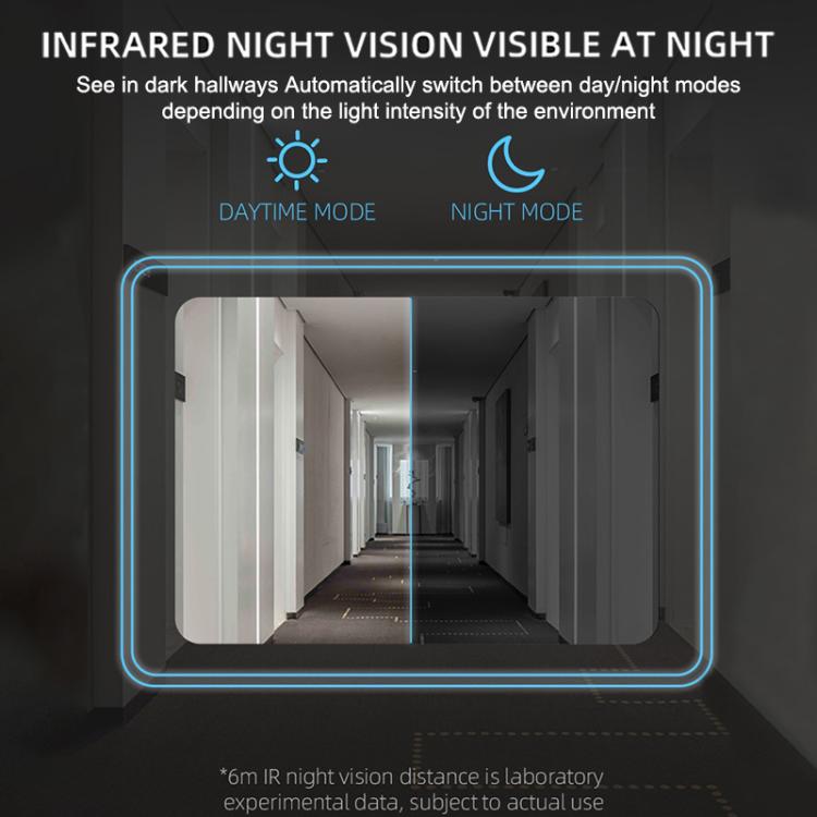 Smart dörrklocka med kamera, solpanel och regnskydd - Vit/Transparent / Dörrkamera / Ringklocka