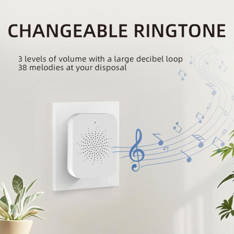 Smart dörrklocka med kamera, solpanel och regnskydd - Vit/Transparent / Dörrkamera / Ringklocka