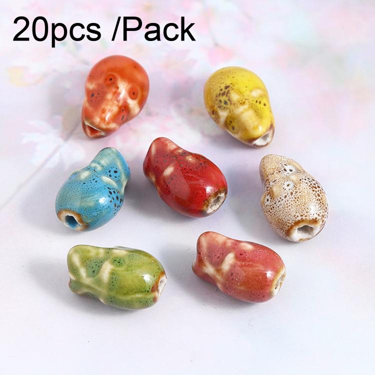 Keramikpärlor dödskalle 16x11mm 20-pack - Blandade färger / Smyckespärlor / DIY-pärlor