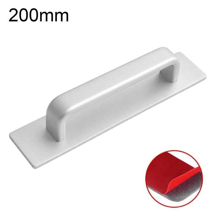 Handtag i aluminium borrfritt brett 200mm - Silver / Möbelhandtag / Skåphandtag