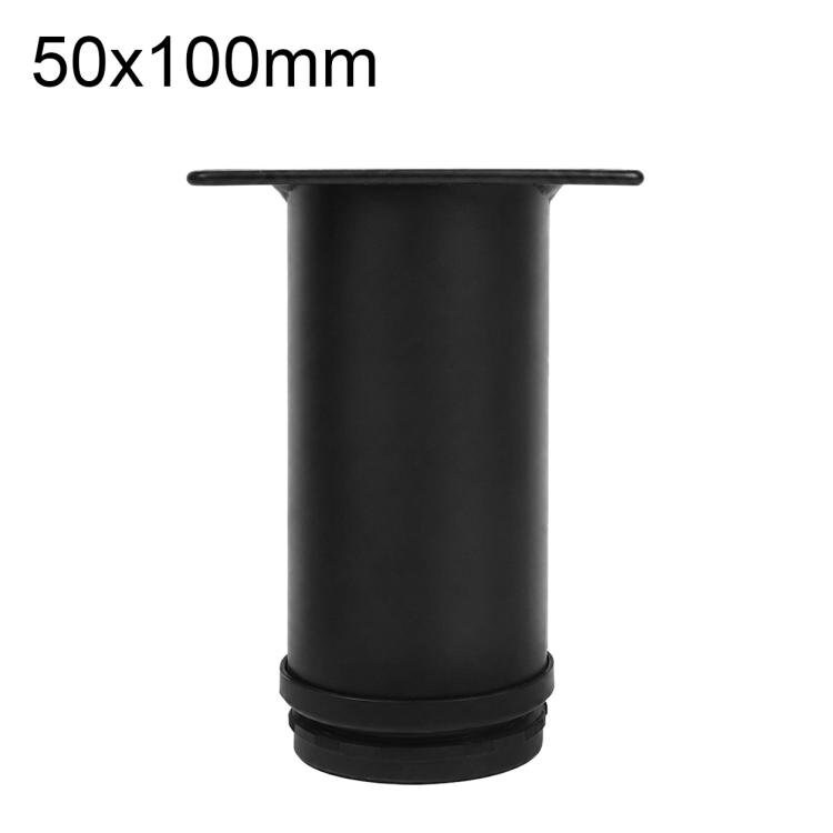Justerbara möbelben i rostfritt stål 50x100mm - Svart / Stödben / Möbelstöd