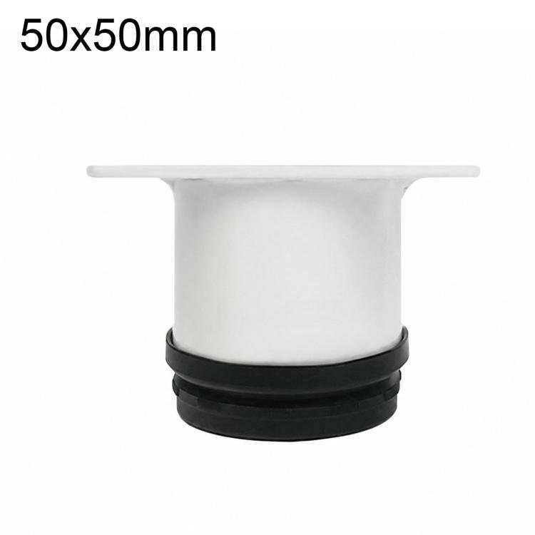 Justerbara möbelben i rostfritt stål 50x50mm - Vit / Stödben / Möbelstöd