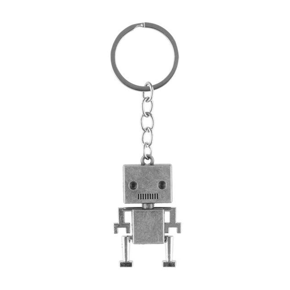 Nyckelring i metall - Robot / Robotnyckelring / Metallberlock för nycklar och väska
