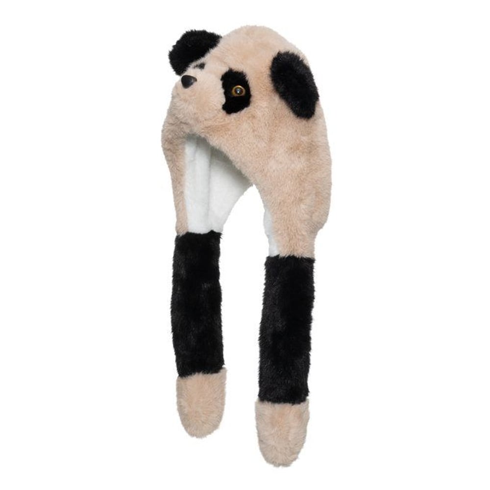 Vintermössa för barn 54–56 cm / barnmössa i fuskpäls / mössa med djurmotiv – Beige