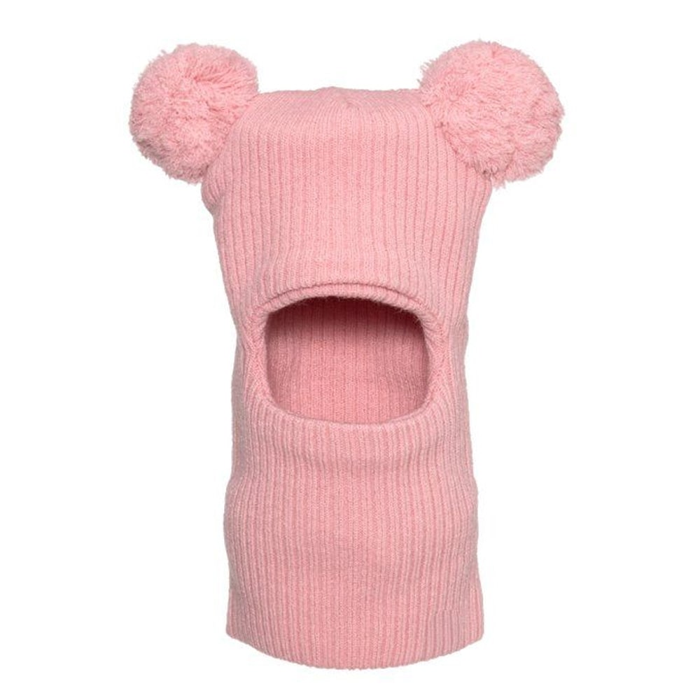 Balaklava Toffs - Rosa / Balaklavamössa för barn / Värmande hjälmmössa med tofsar